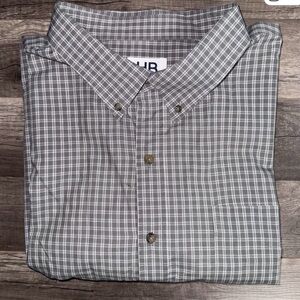 Harbor Bay Gray Plaid Button-Down Shirt